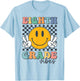 Eighth Grade Vibes Retro Smile Back To School 8th Grade Team T-Shirt - T-Shirt | Light Blue
