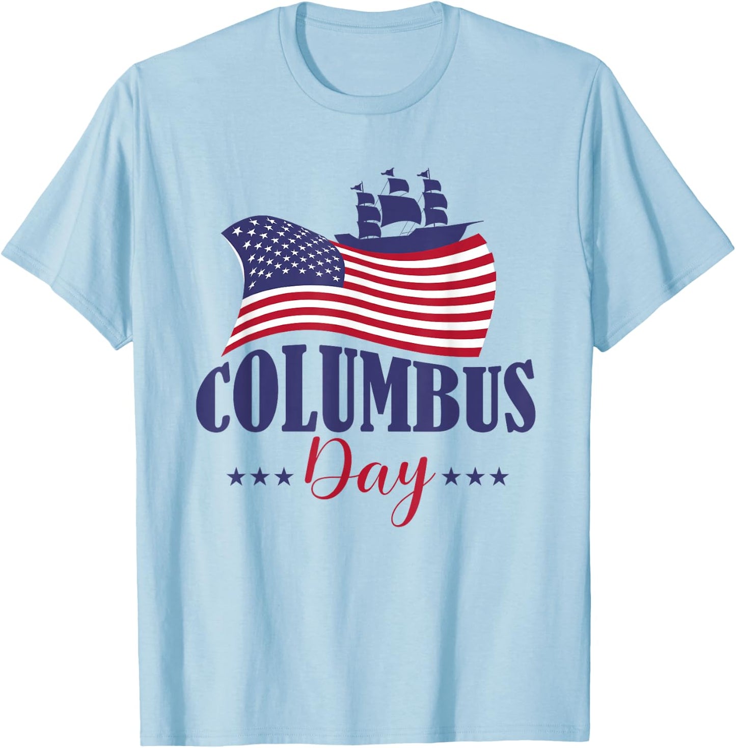 Columbus Day Graphic Design Men Kids T-Shirt - T-Shirt | Light Blue
