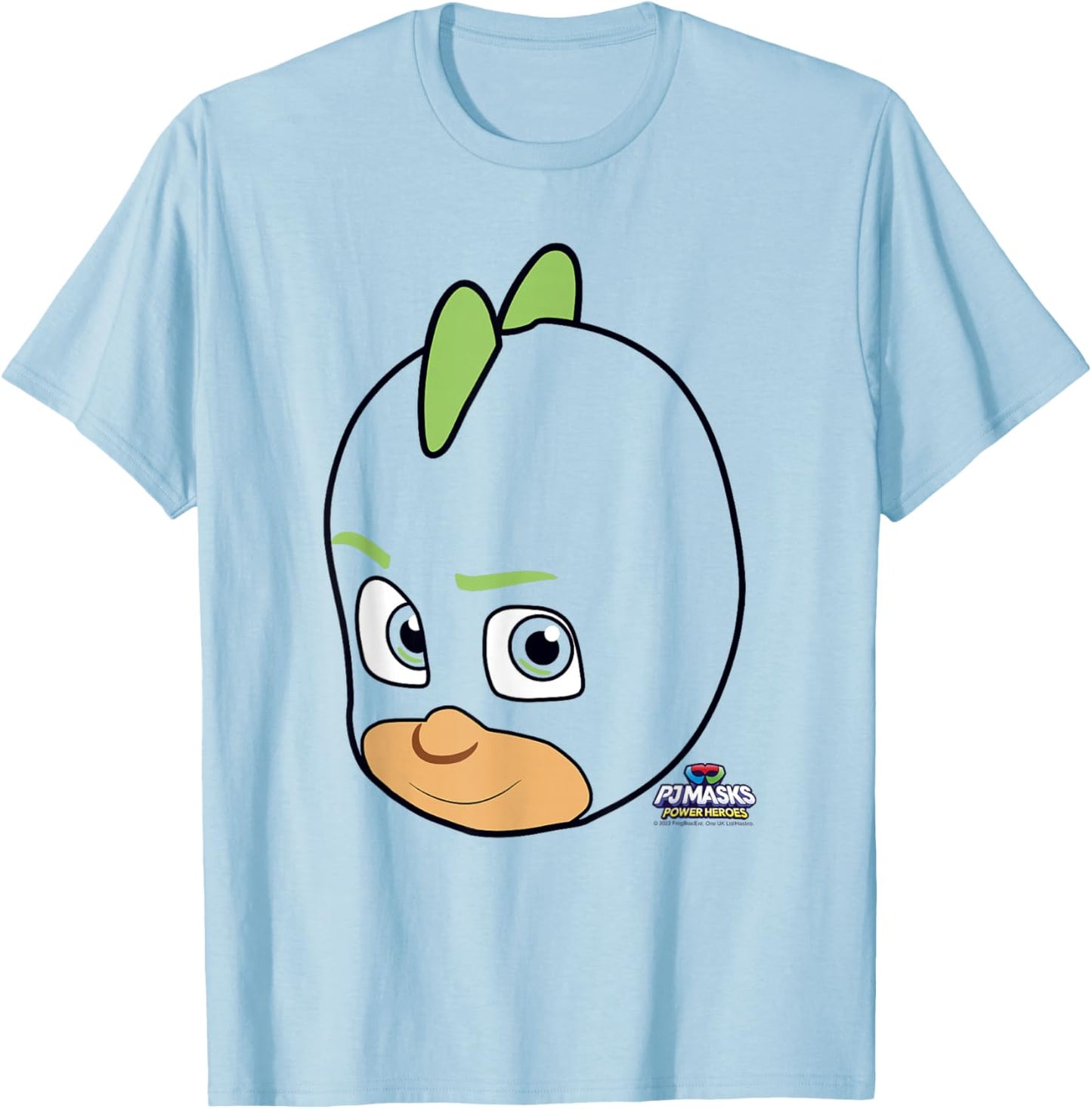 PJ Masks Gekko Big Face Power Hero Portrait T-Shirt - T-Shirt | Light Blue