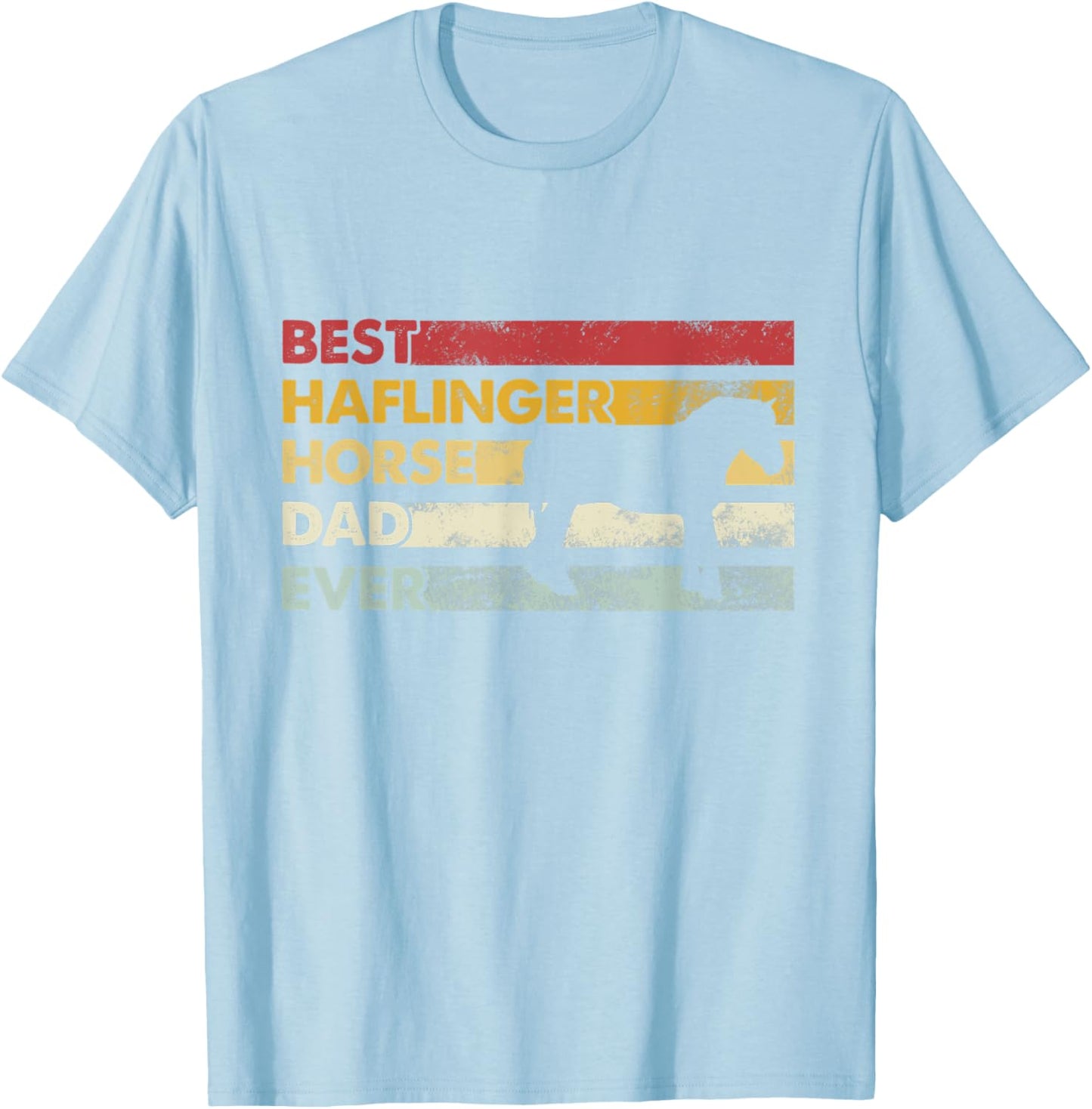 Best Horse Dad Ever - Father Haflinger Horse T-Shirt - T-Shirt | Light Blue