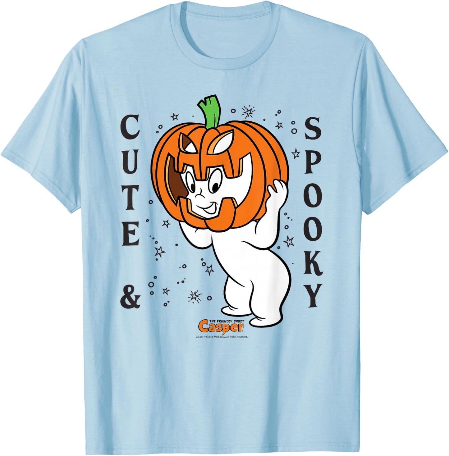 Casper the Friendly Ghost Halloween Cute & Spooky T-Shirt - T-Shirt | Light Blue
