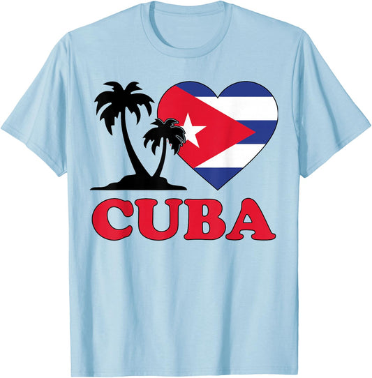 I Love Cuba Cuban Flag Hispanic Heritage Month Kids Toddler T-Shirt - T-Shirt | Light Blue