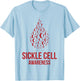 I Wear Burgundy Ribbon Sickle Cell Awareness September T-Shirt - T-Shirt | Light Blue