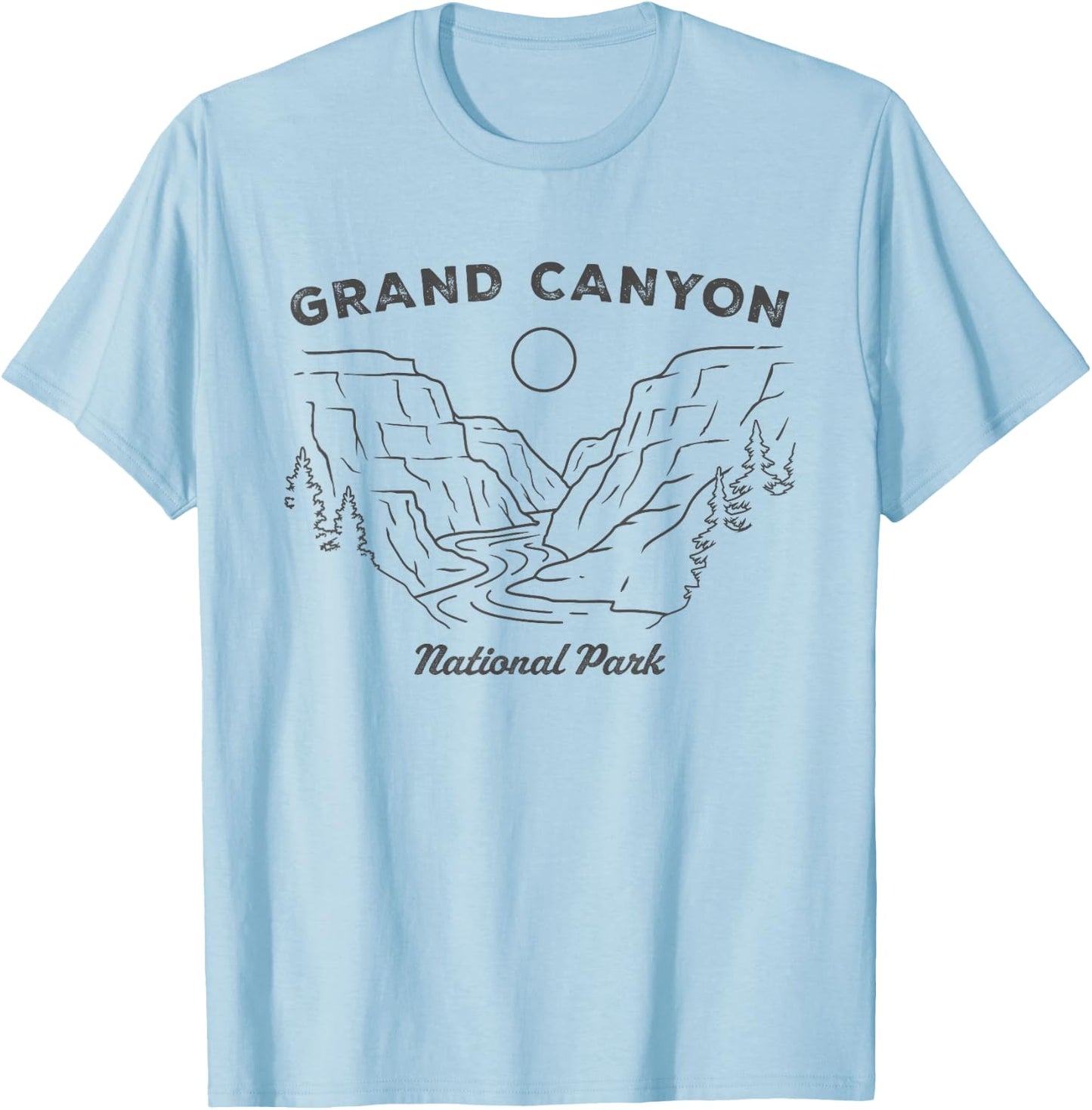 Retro Grand Canyon National Park Arizona Hiking T-Shirt - T-Shirt | Light Blue