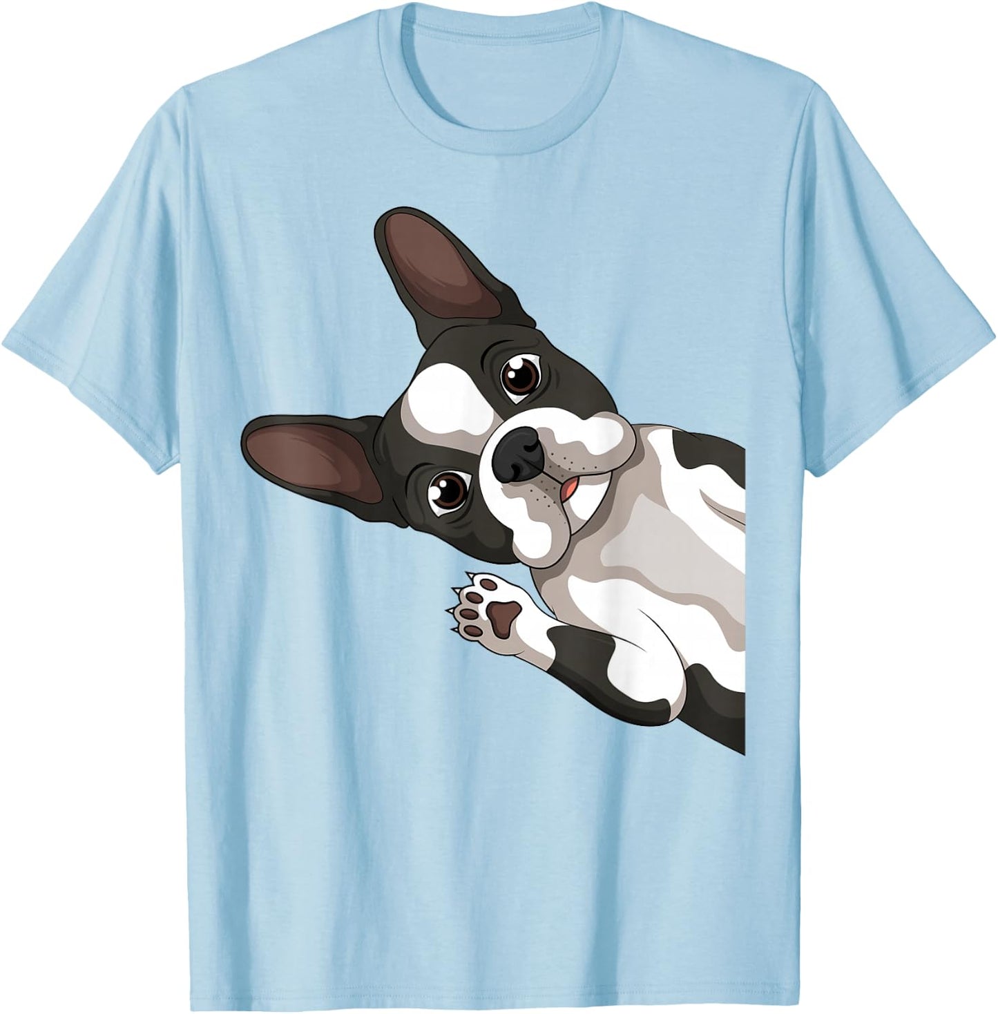 Boston Terrier Bostie Dog Kids Boys Girls T-Shirt - T-Shirt | Light Blue