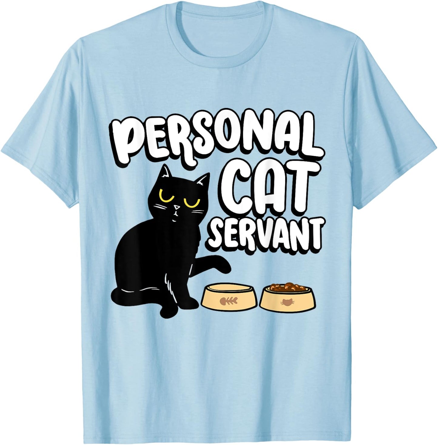 Introvert Cat Animal Lover Pet Owner Groomer Personal Cat Servant Cat Food Eater Funny Fur Kitten -Adults, Kids Blue Animal Print Short Sleeve T-Shirt - T-Shirt | Light Blue