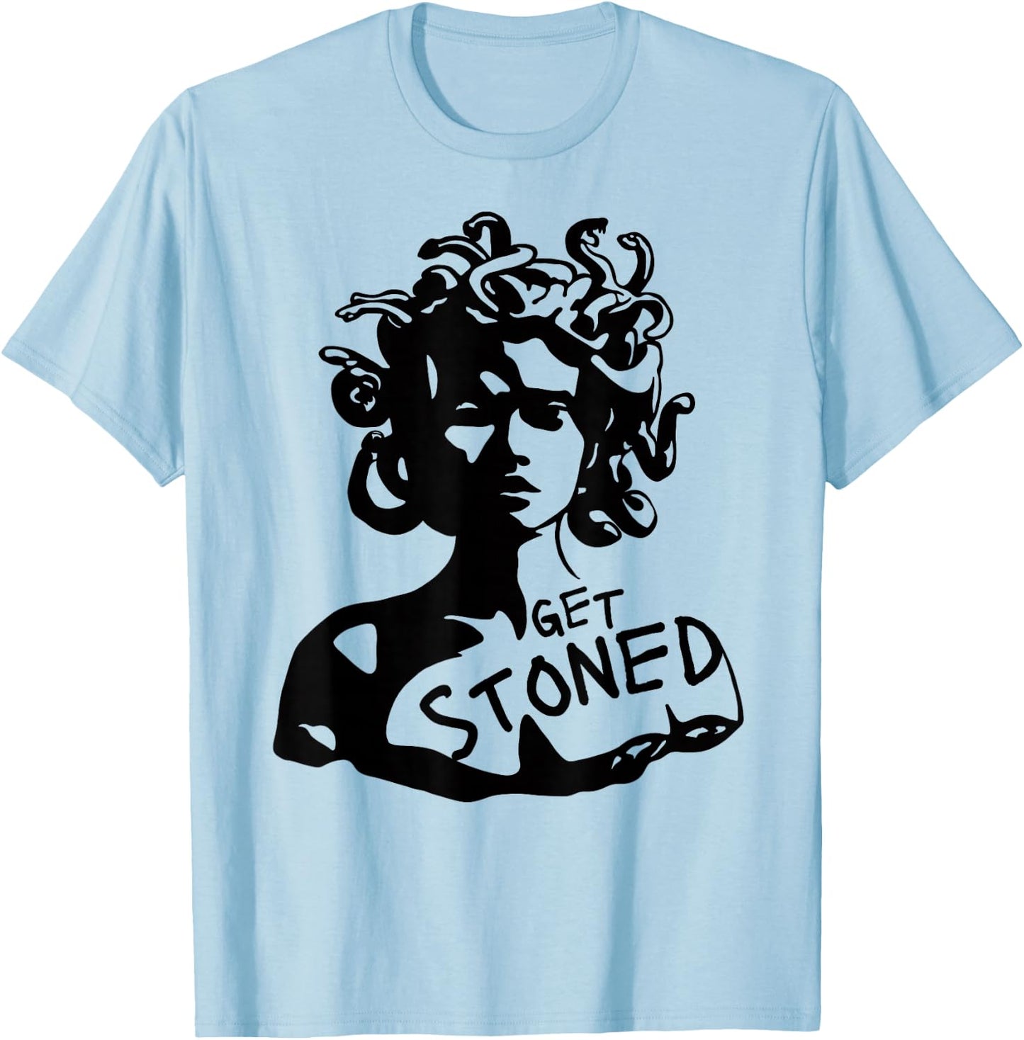 Funny Medusa Drawing T-Shirt - T-Shirt | Light Blue