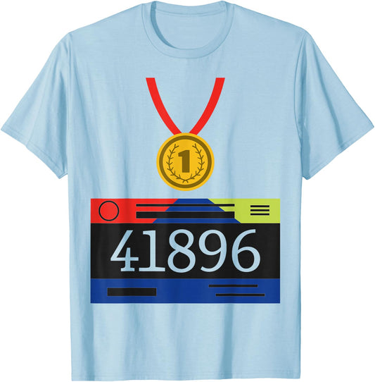 Running Runner Half Marathon Halloween Costume T-Shirt - T-Shirt | Light Blue
