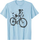 Jack Russell Terrier Dog Riding a Bike Bicycle Biker Cycling T-Shirt - T-Shirt | Light Blue