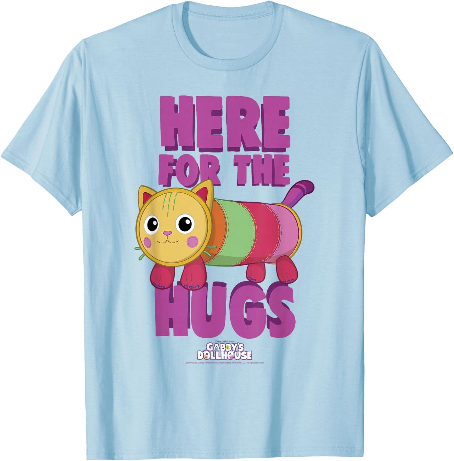 DreamWorks Gabby's Dollhouse Valentine's Day Pillow Cat T-Shirt - T-Shirt | Light Blue