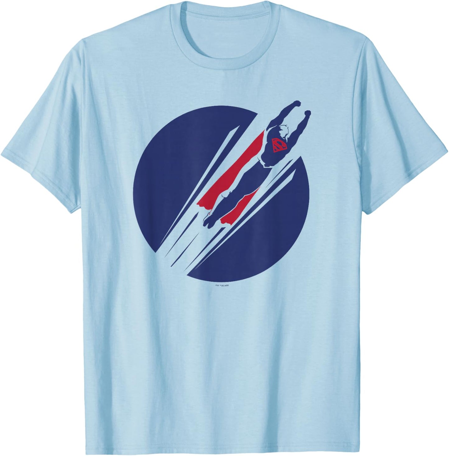 DC Comics Superman Graphic Flying Logo T-Shirt - T-Shirt | Light Blue