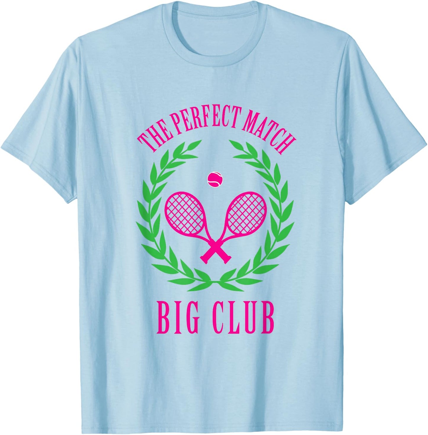 Tennis Match Club Little / G Big Sorority Reveal T-Shirt - T-Shirt | Light Blue