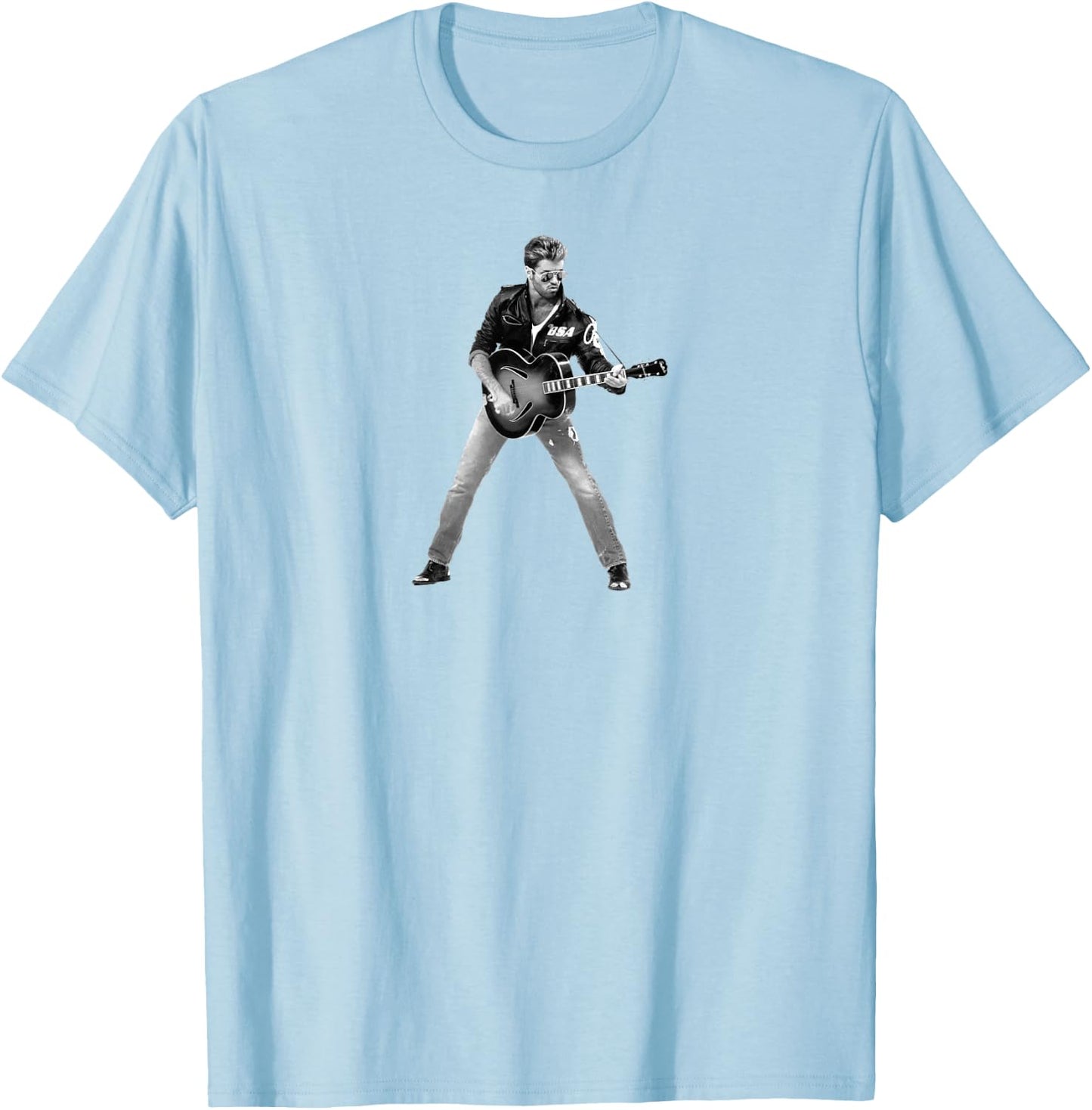 George Michael - Faith Guitar T-Shirt - T-Shirt | Light Blue