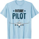 Future Pilot Airplane Plane Boys Toddler Kids T-Shirt - T-Shirt | Light Blue