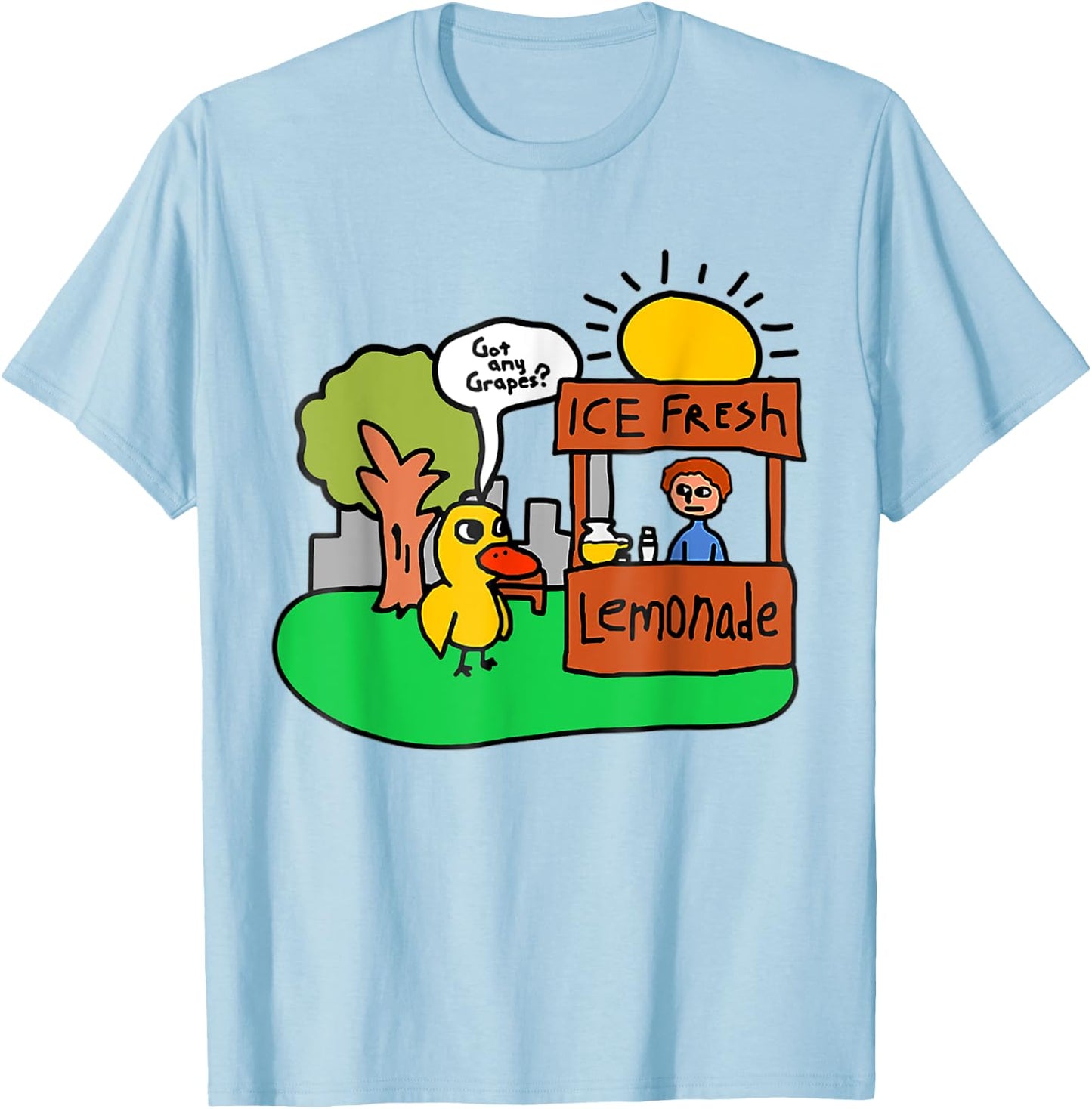 Ice Fresh Lemonade Got Any Grapes Duck Funny Gift T-Shirt - T-Shirt | Light Blue