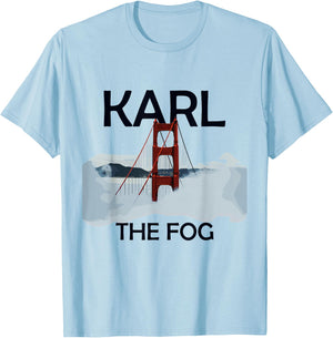 Karl The Fog San Francisco California USA Traveling T-Shirt - T-Shirt | Light Blue