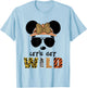 Let's Get Wild Zoo Animals Safari Party A Day At The Zoo T-Shirt - T-Shirt | Light Blue