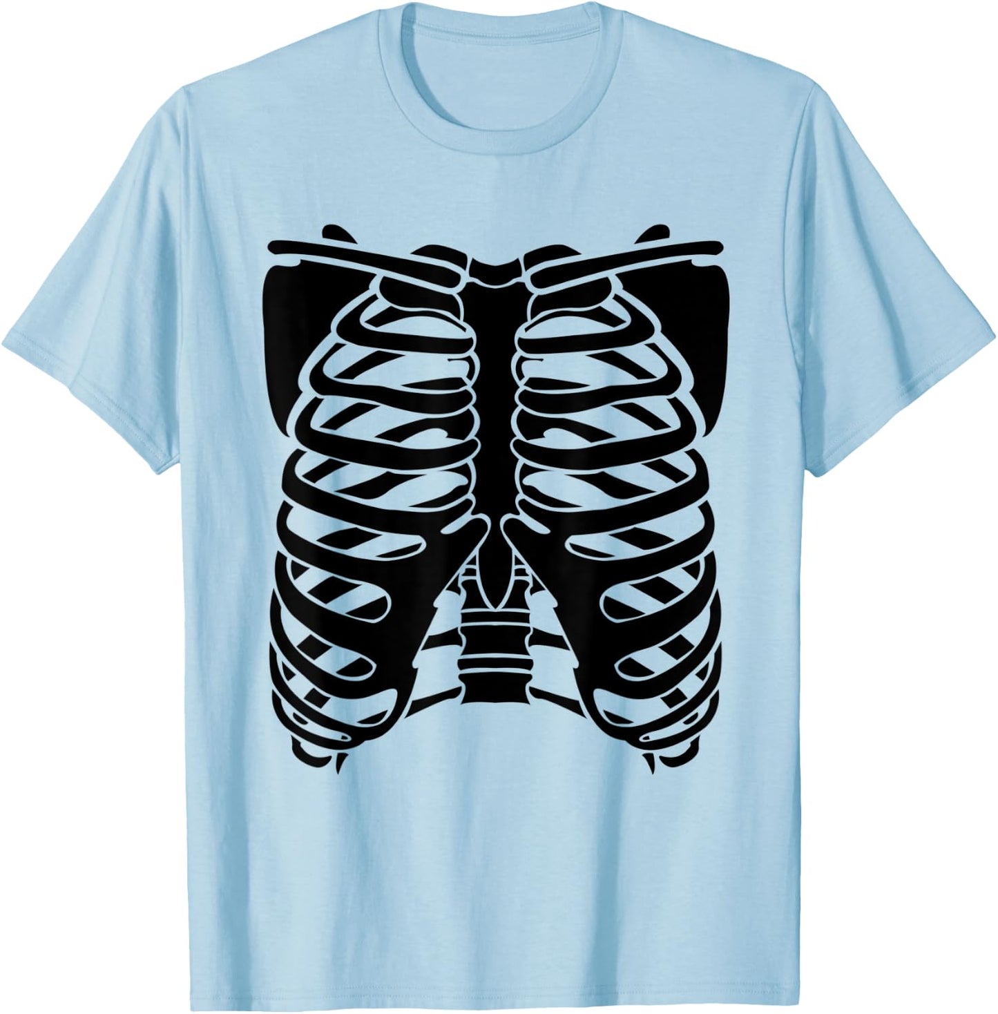 Funny X ray Chest Costume Design Halloween Women Men T-Shirt - T-Shirt | Light Blue