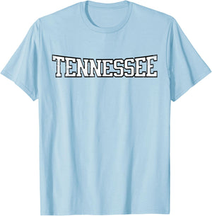 TN Tennessee City Distressed T-Shirt - T-Shirt | Light Blue