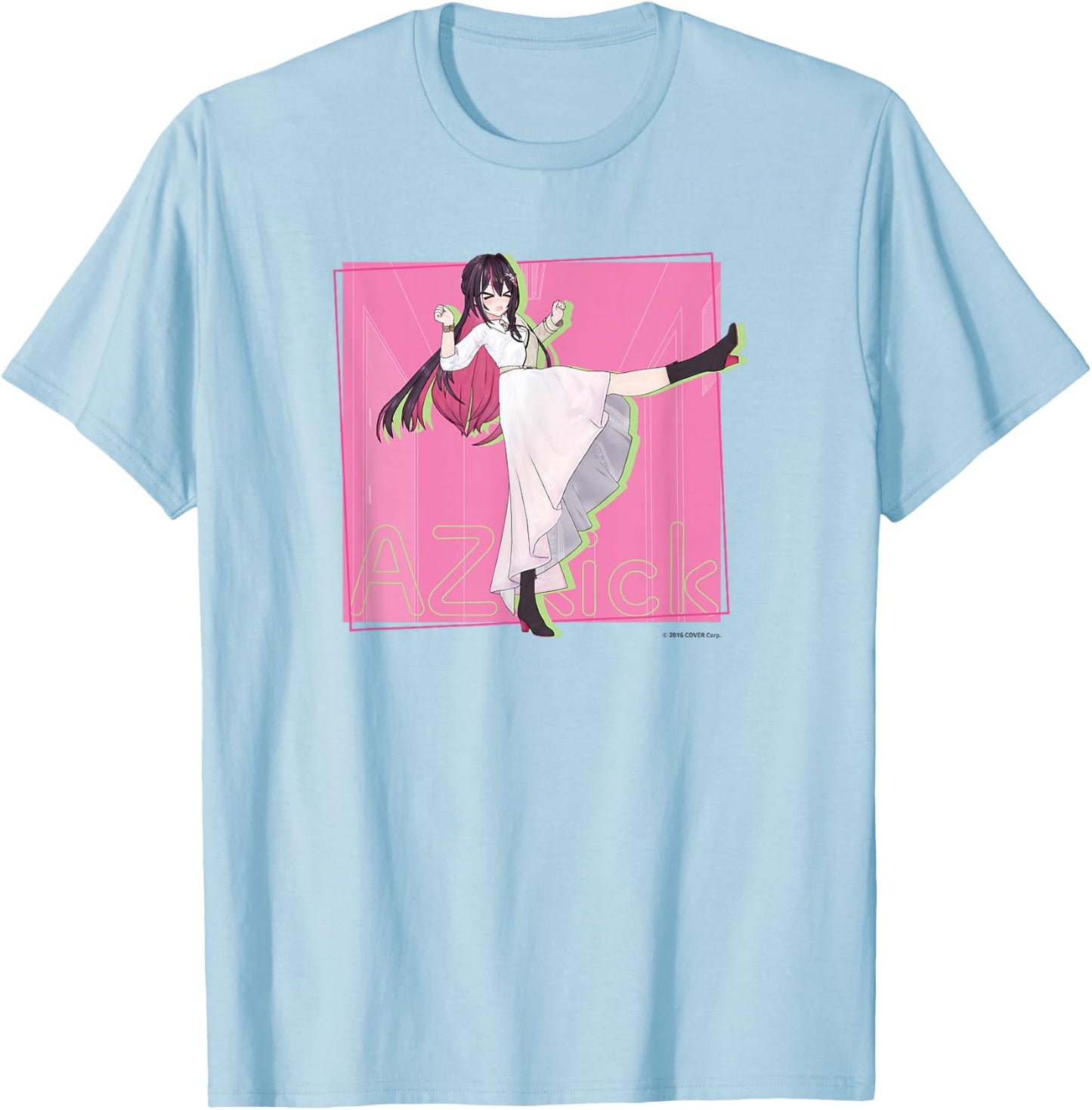 【AZKi】holo no graffiti Greatest Moments T-Shirt - T-Shirt | Light Blue