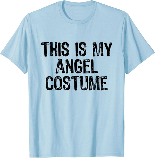 This Is My Angel Halloween Costume Simple Funny Last Minute T-Shirt - T-Shirt | Light Blue