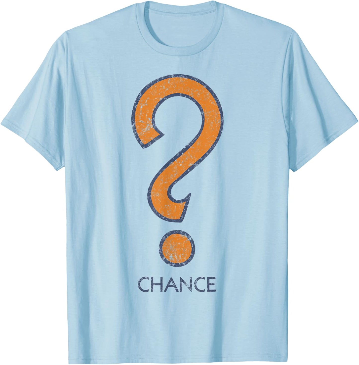 Monopoly Clue Chance Question Mark Symbol Logo T-Shirt - T-Shirt | Light Blue