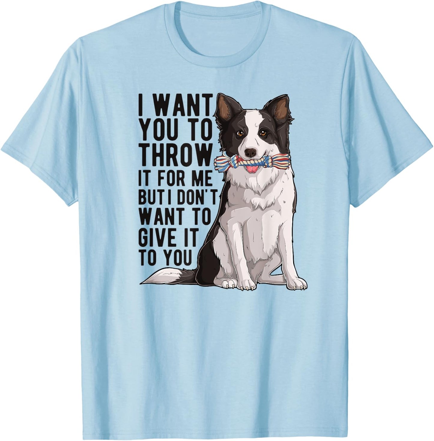 Border Collie Owner Border Collie Lover Border Collie Dad T-Shirt - T-Shirt | Light Blue