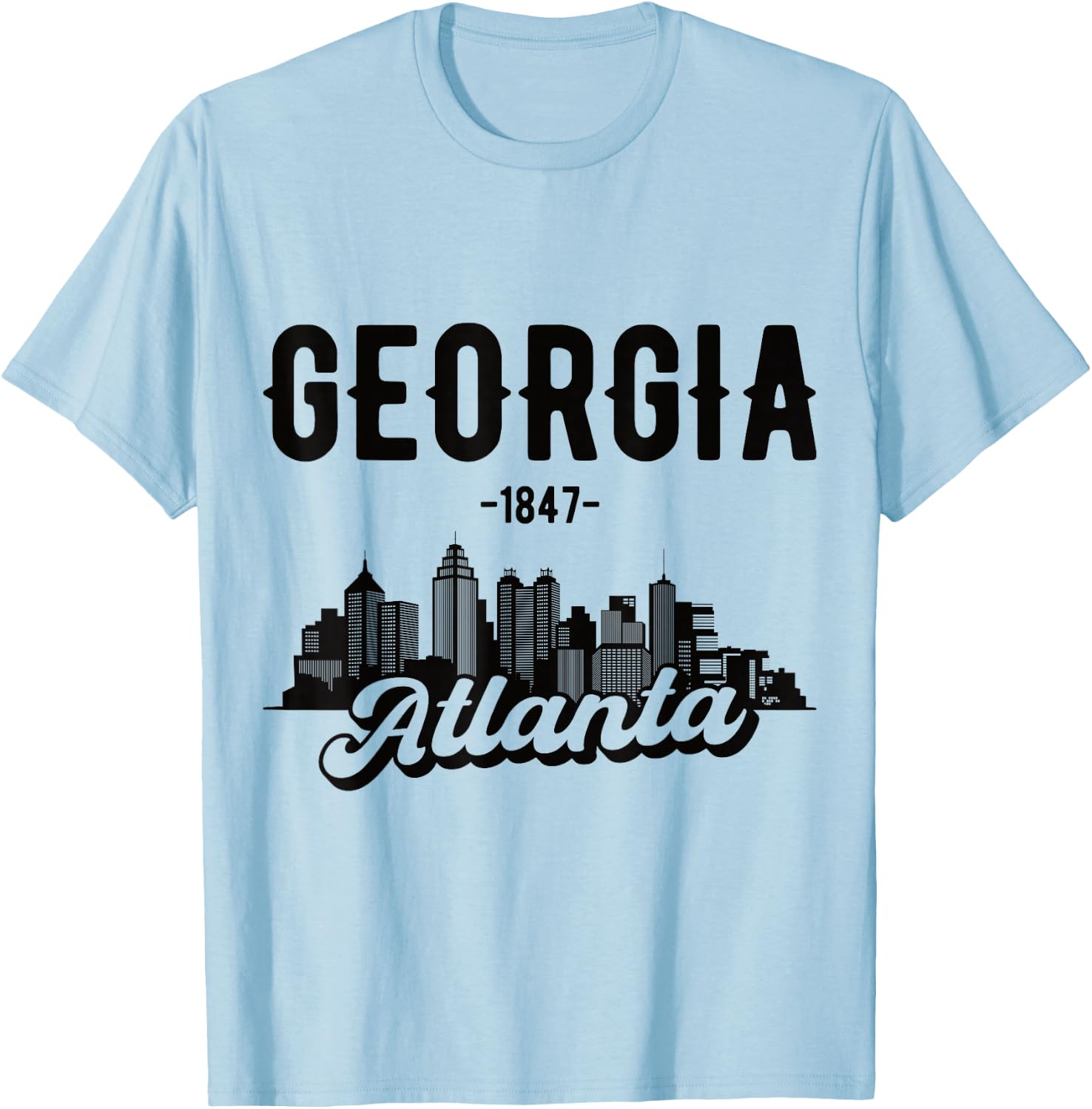 Atlanta Georgia Skyline T-Shirt - T-Shirt | Light Blue