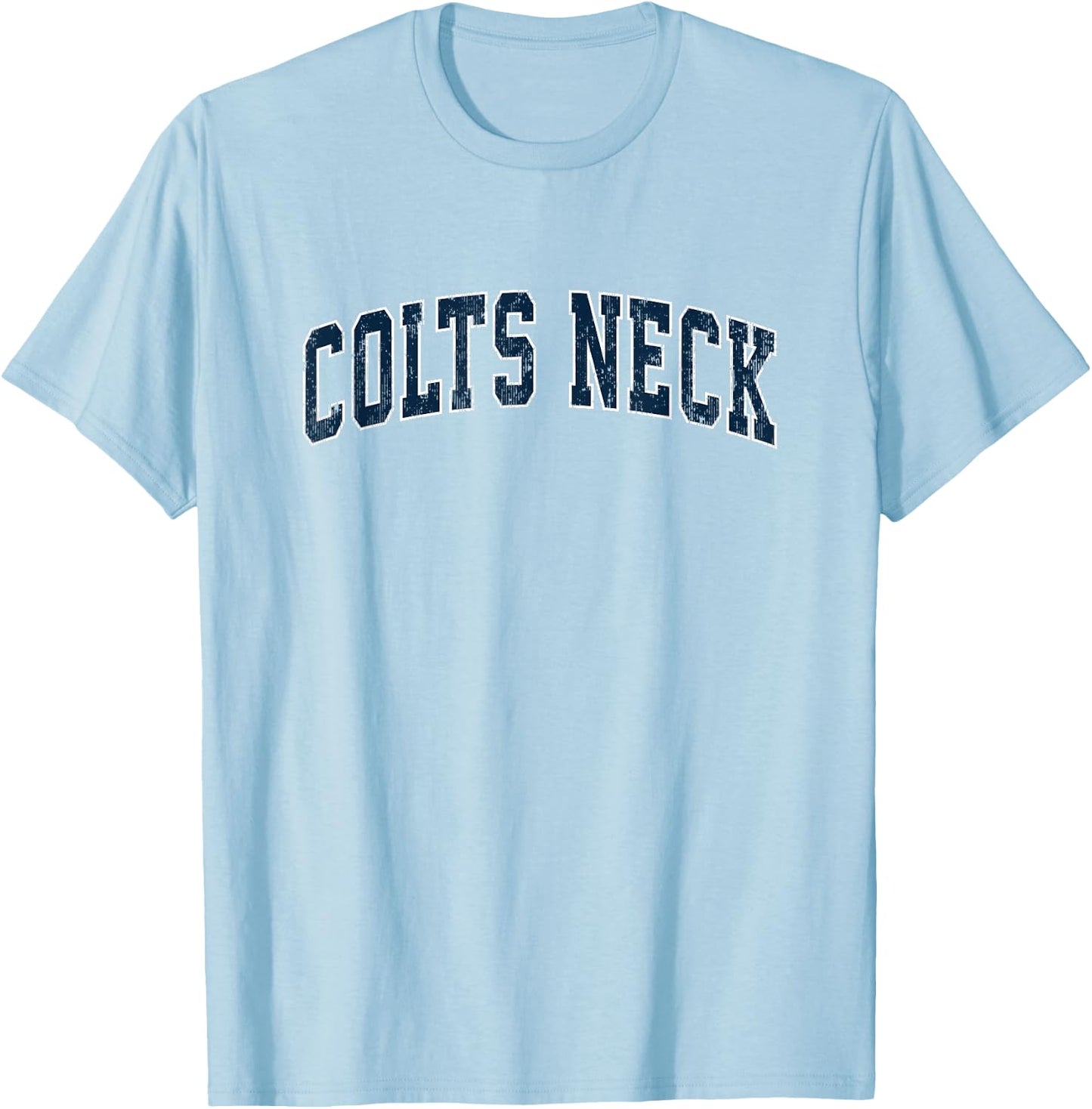 Colts Neck New Jersey NJ Vintage Sports Design Navy Design T-Shirt - T-Shirt | Light Blue