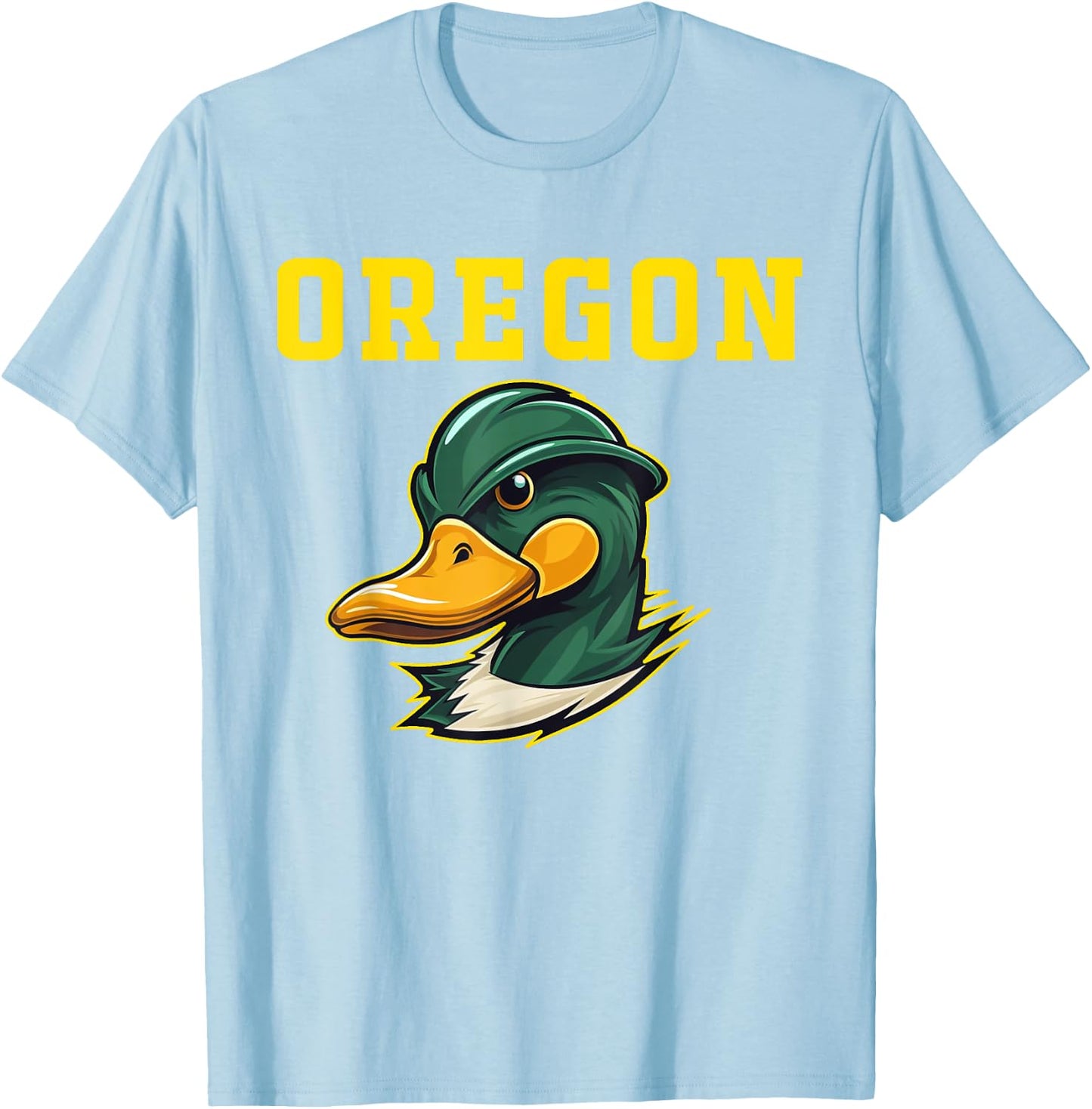 Graphic State of Oregons Football Evergreen Sports Spirit T-Shirt - T-Shirt | Light Blue