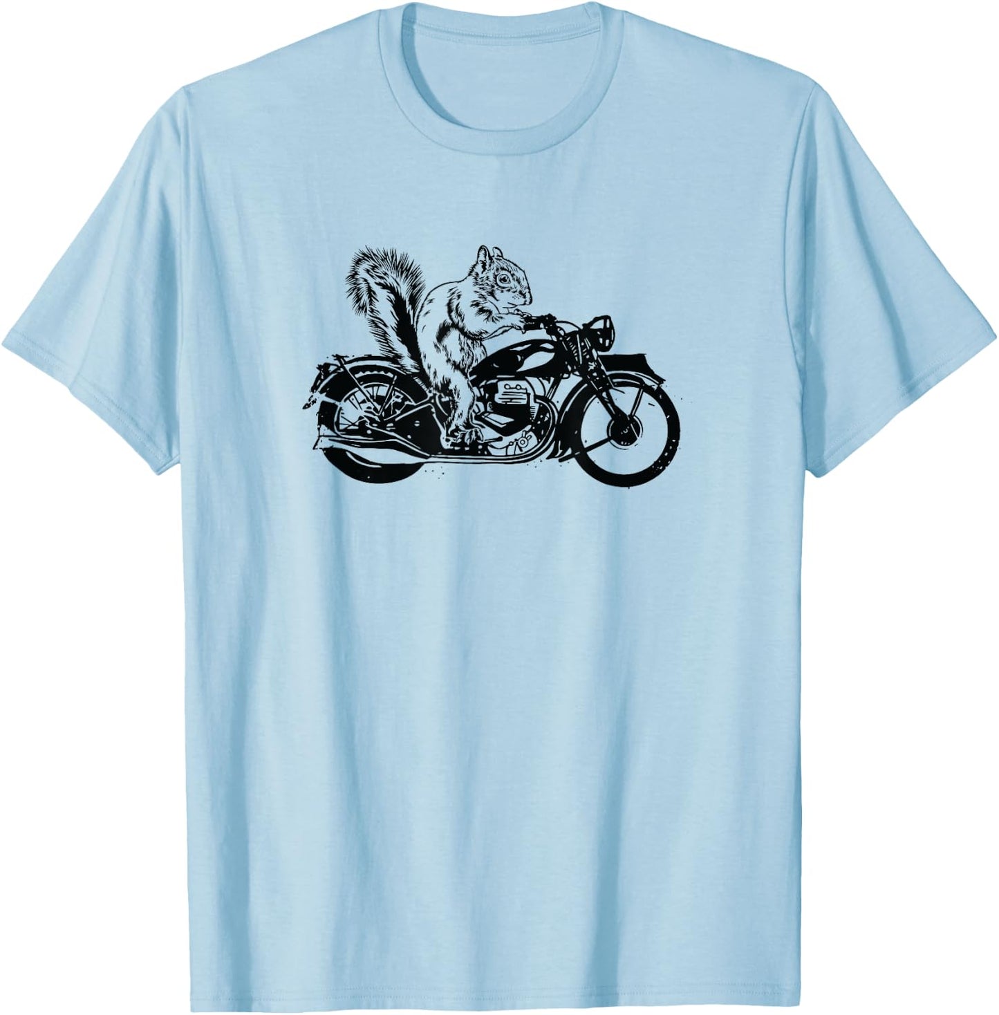 Squirrel Biker Design - For Squirrel Lovers T-Shirt - T-Shirt | Light Blue