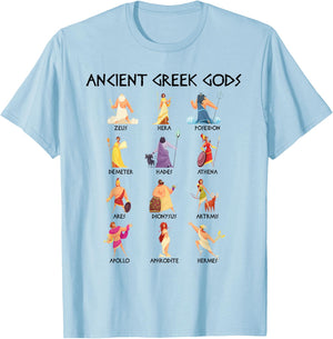 Greek Mythology Gods - Gods of Greece - Ancient Greek T-Shirt - T-Shirt | Light Blue