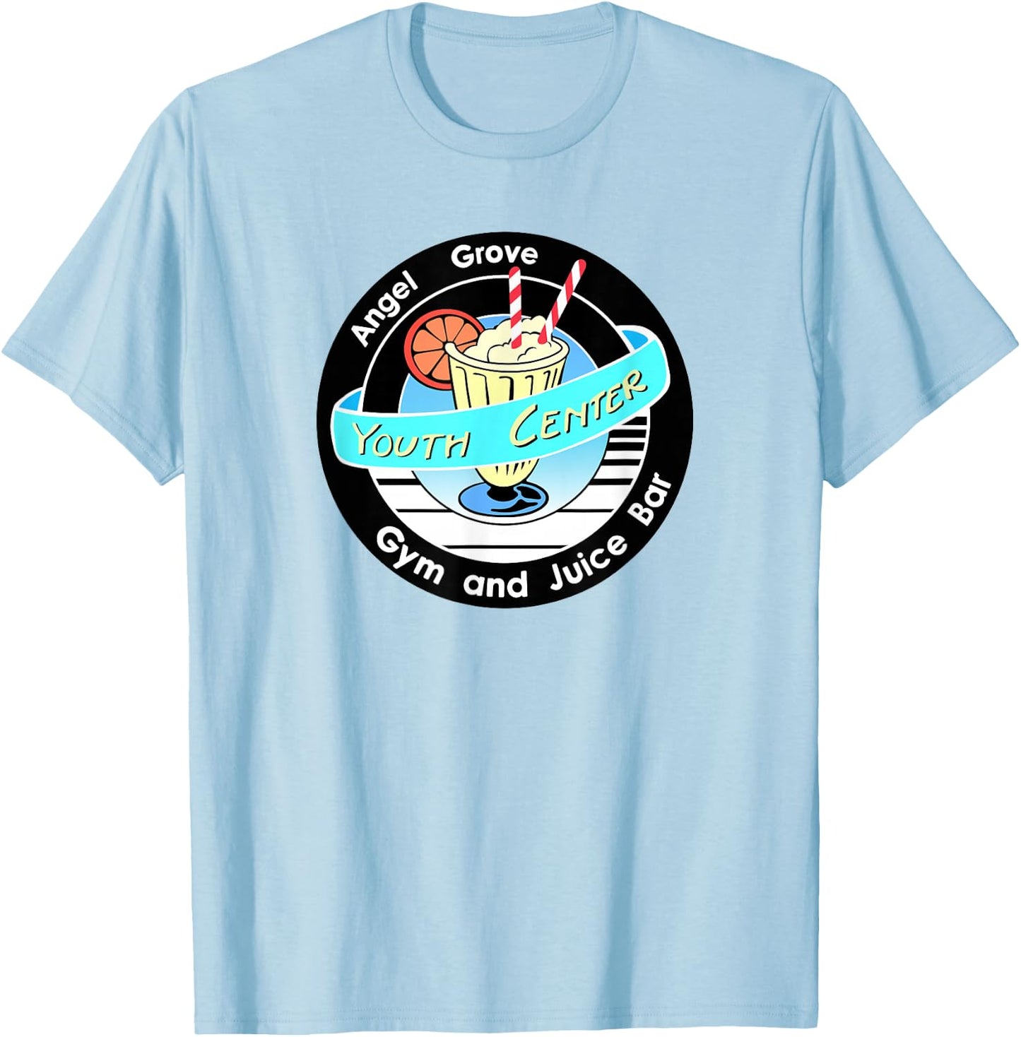 Angel Grove Youth Center Gym and Juice Bar T-Shirt - T-Shirt | Light Blue