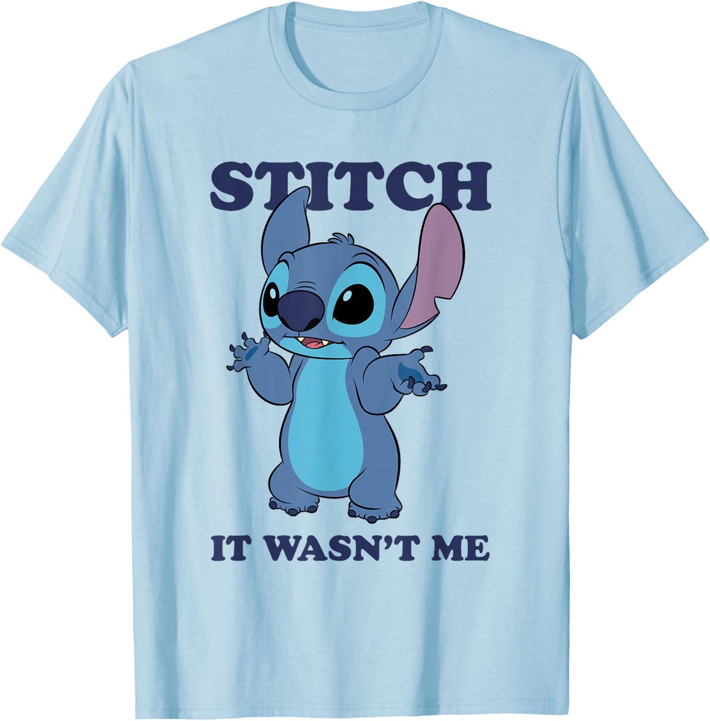 Disney Lilo & Stitch It Wasn't Me Innocent Looking Stitch T-Shirt - T-Shirt | Light Blue