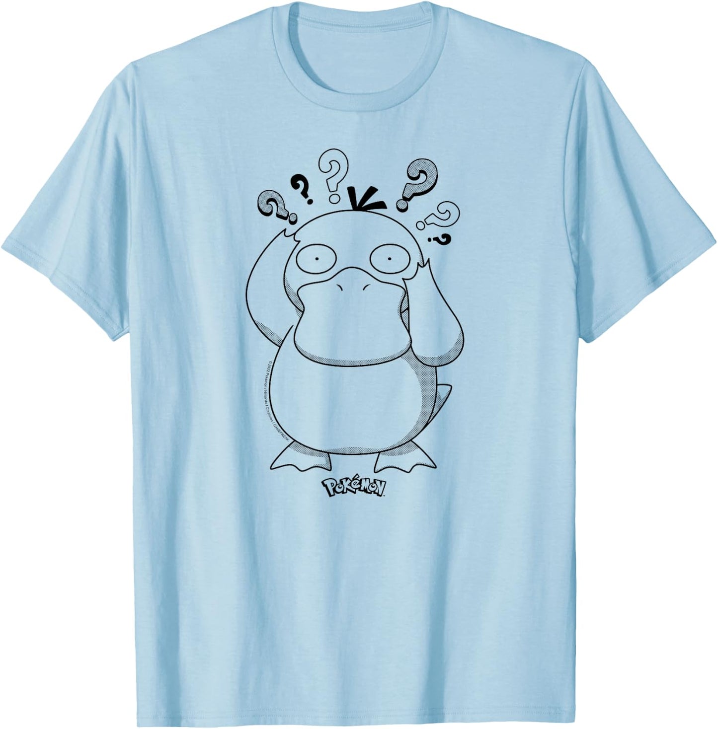 Pokémon - Psyduck Pattern T-Shirt - T-Shirt | Light Blue