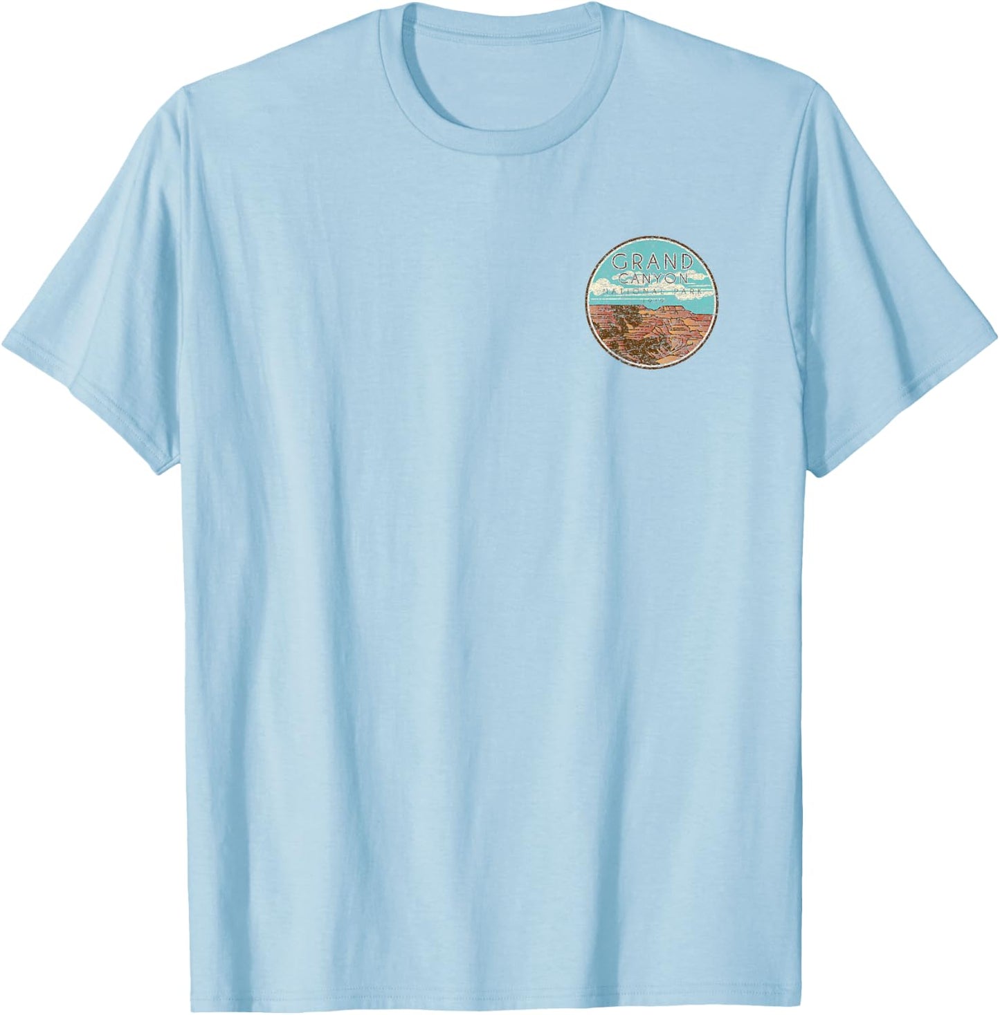 Grand Canyon National Park Retro T-Shirt - T-Shirt | Light Blue