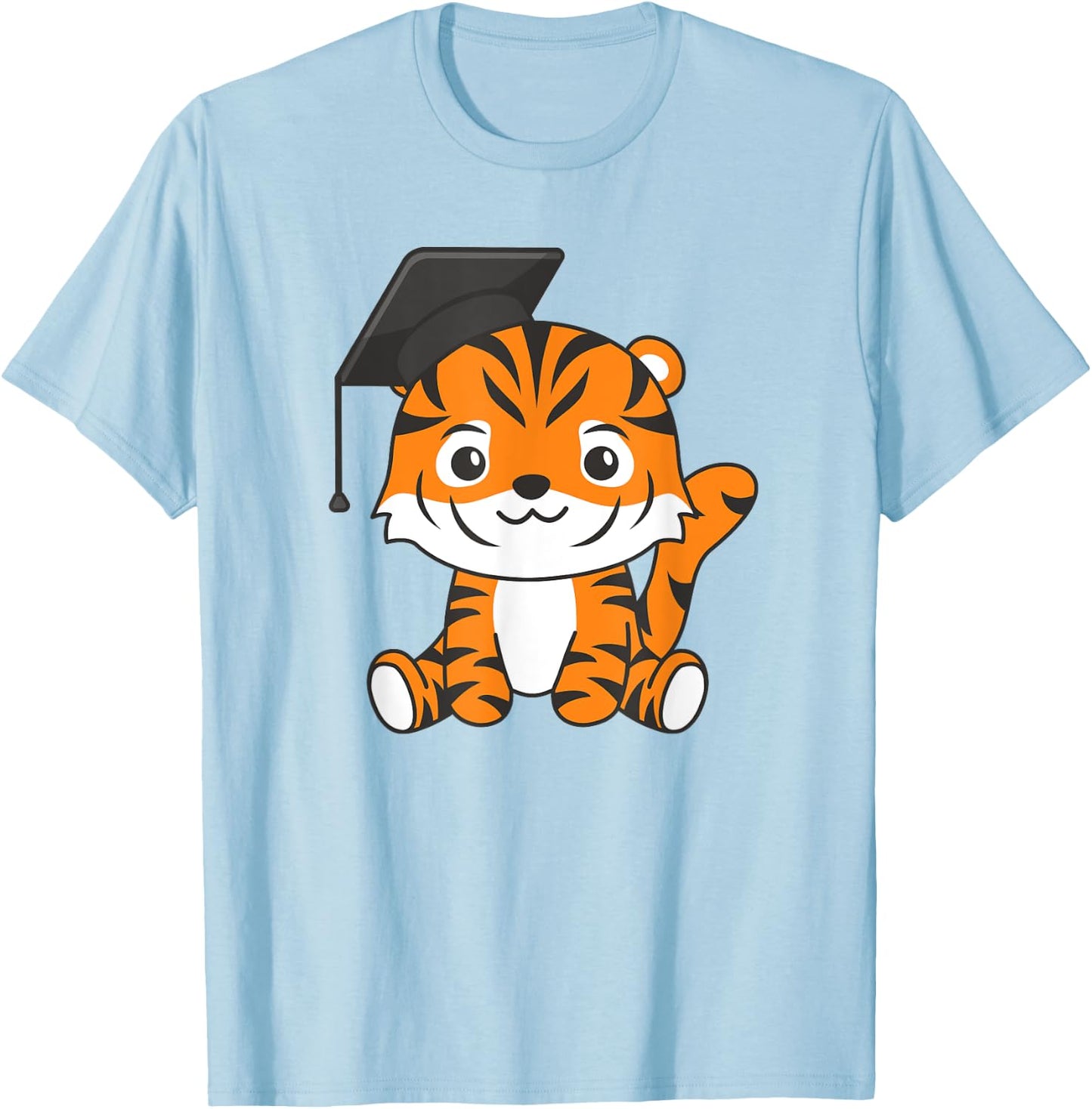 Kids School Kindergarten Tiger Graduation T-Shirt - T-Shirt | Light Blue