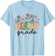 First Grade Teacher Wildflower Back To School Floral Outfits T-Shirt - T-Shirt | Light Blue