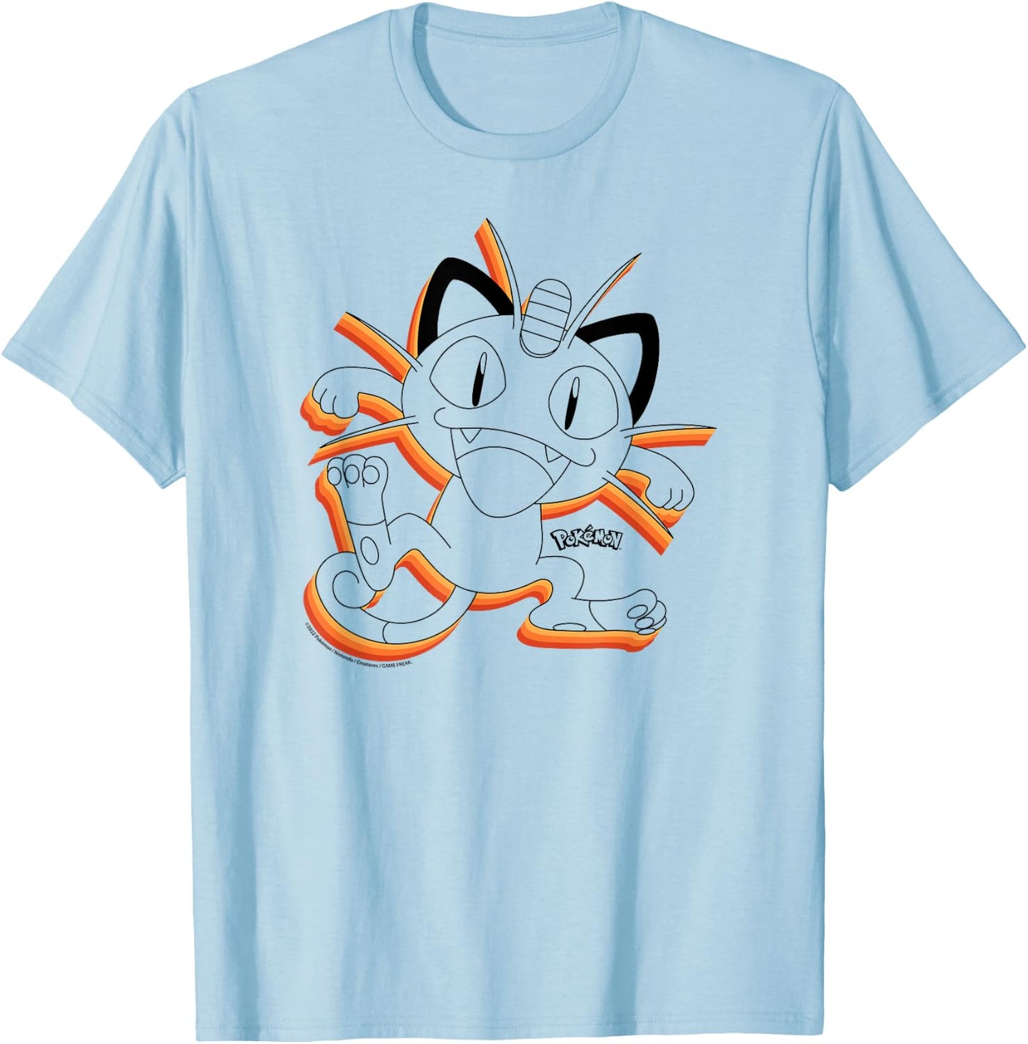 Pokémon - Meowth Repeat T-Shirt - T-Shirt | Light Blue