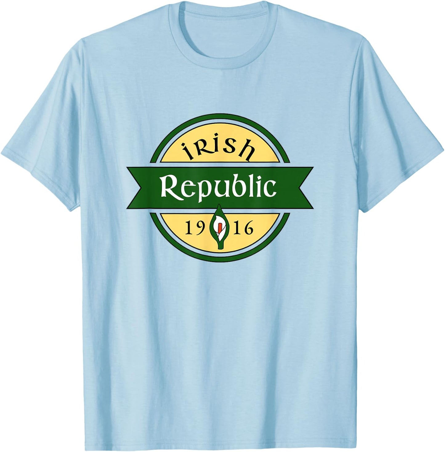 Irish Republic 1916 Easter Lily Ireland T-Shirt - T-Shirt | Light Blue