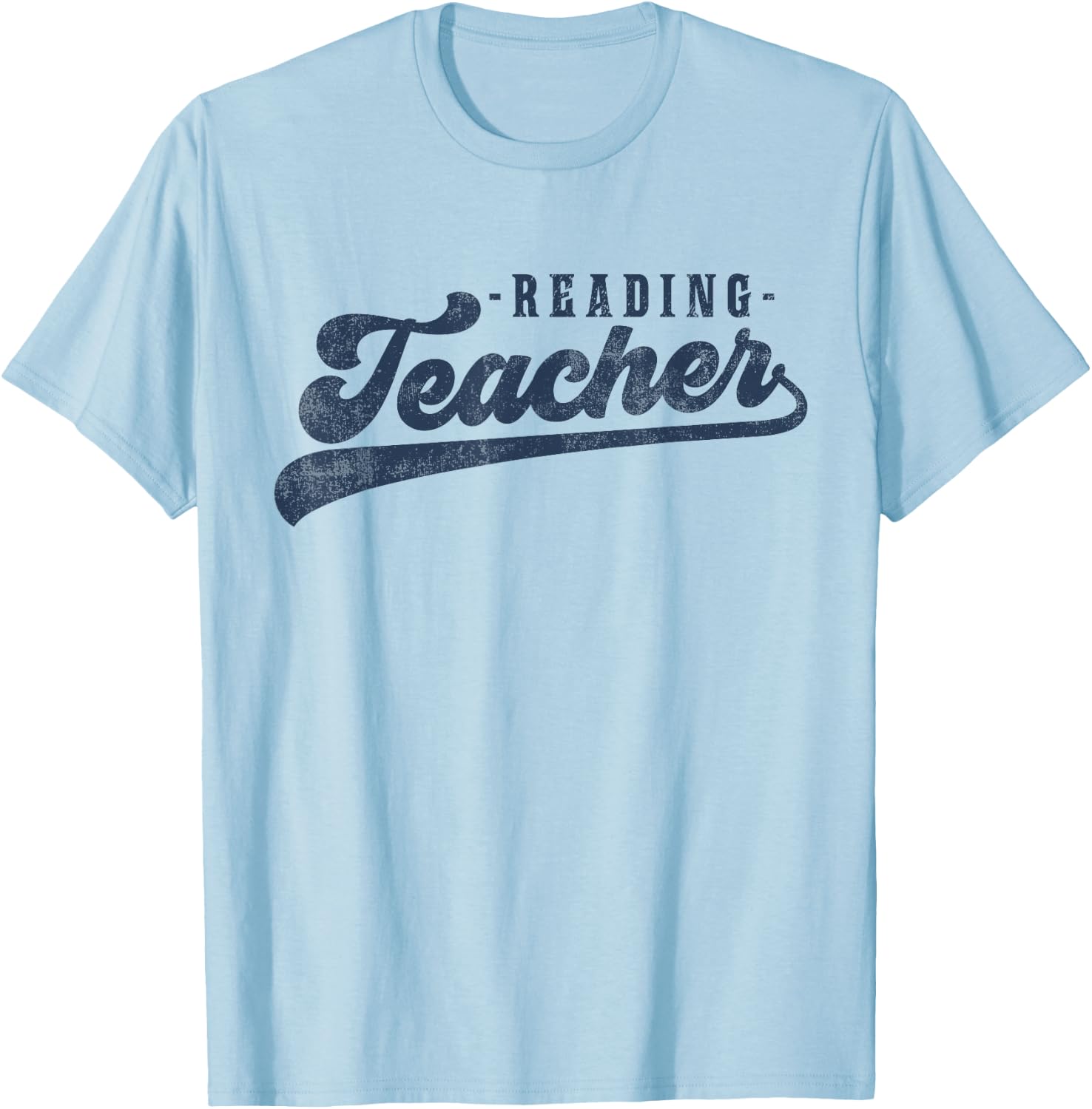 Reading Teacher Men Women Vintage Graphic Reading Teacher T-Shirt - T-Shirt | Light Blue