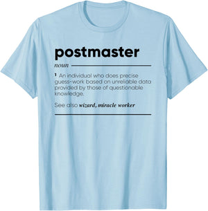 Gifts For Postmaster Postmaster Funny Definition T-Shirt - T-Shirt | Light Blue