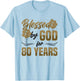 Religious Blessed By God For 80 Years Happy 80th Birthday T-Shirt - T-Shirt | Light Blue