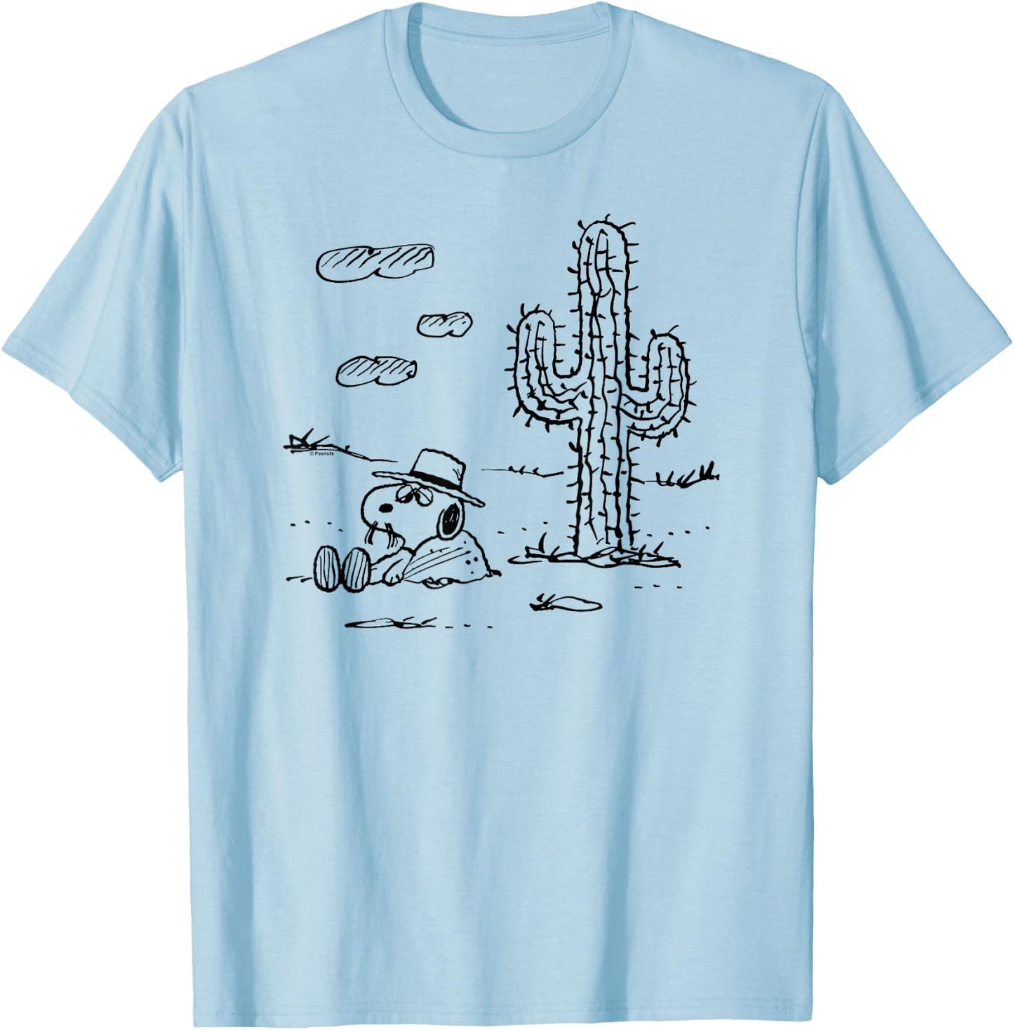 Peanuts - Spike with Cactus T-Shirt - T-Shirt | Light Blue