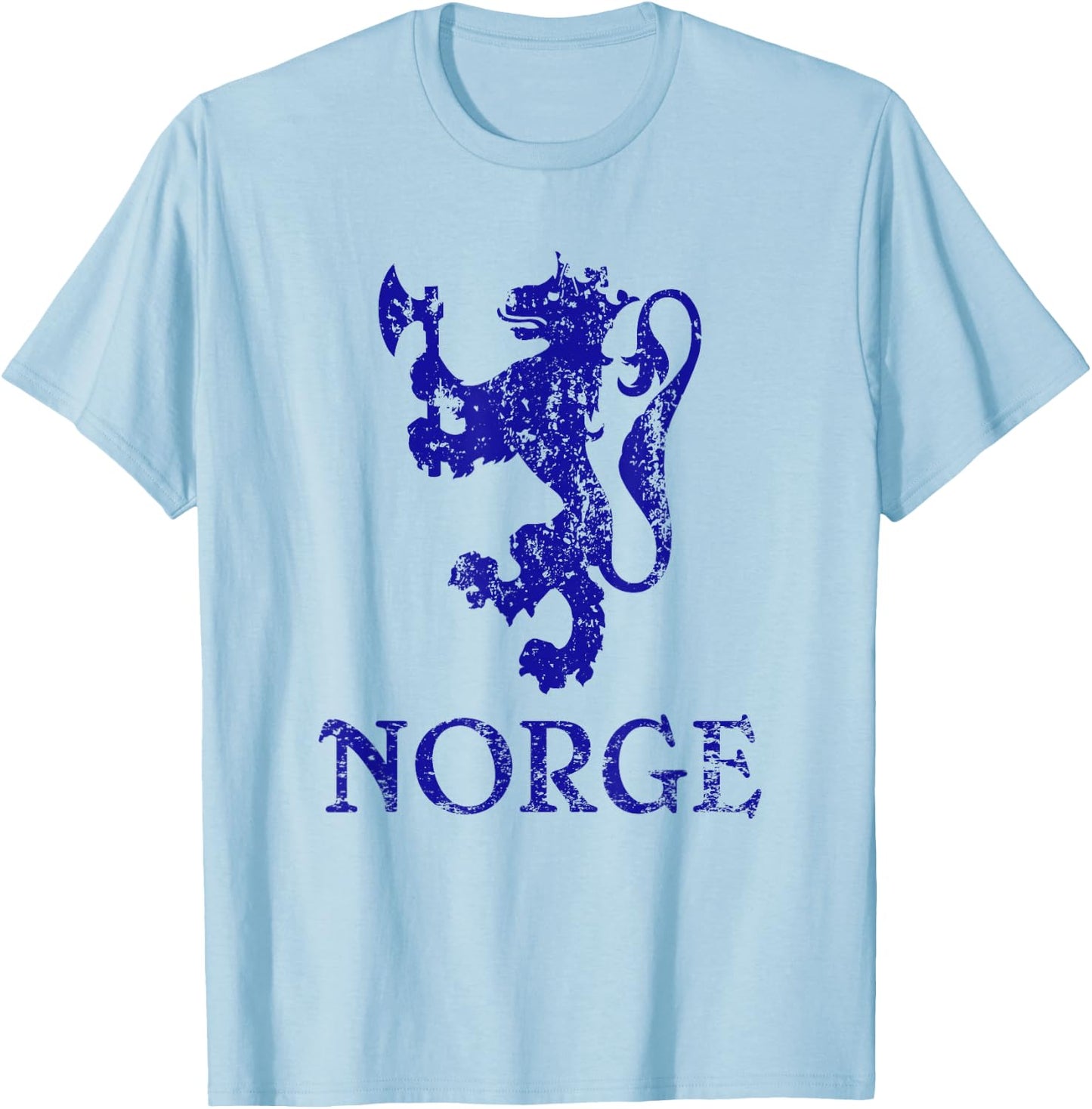 Norge Norway Lion Symbol Norwegian Pride T-Shirt - T-Shirt | Light Blue