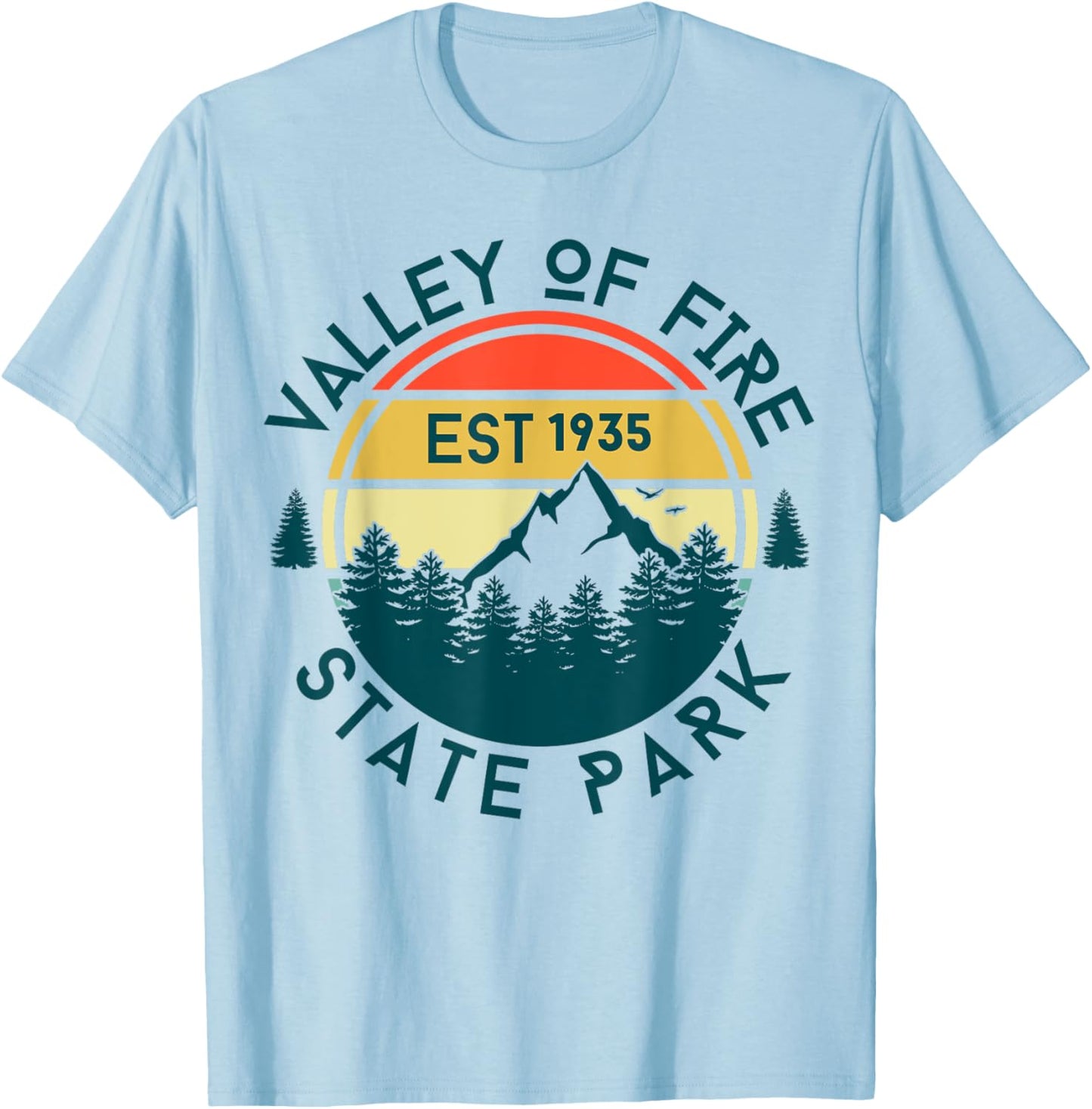 Valley Of Fire T-Shirt - T-Shirt | Light Blue