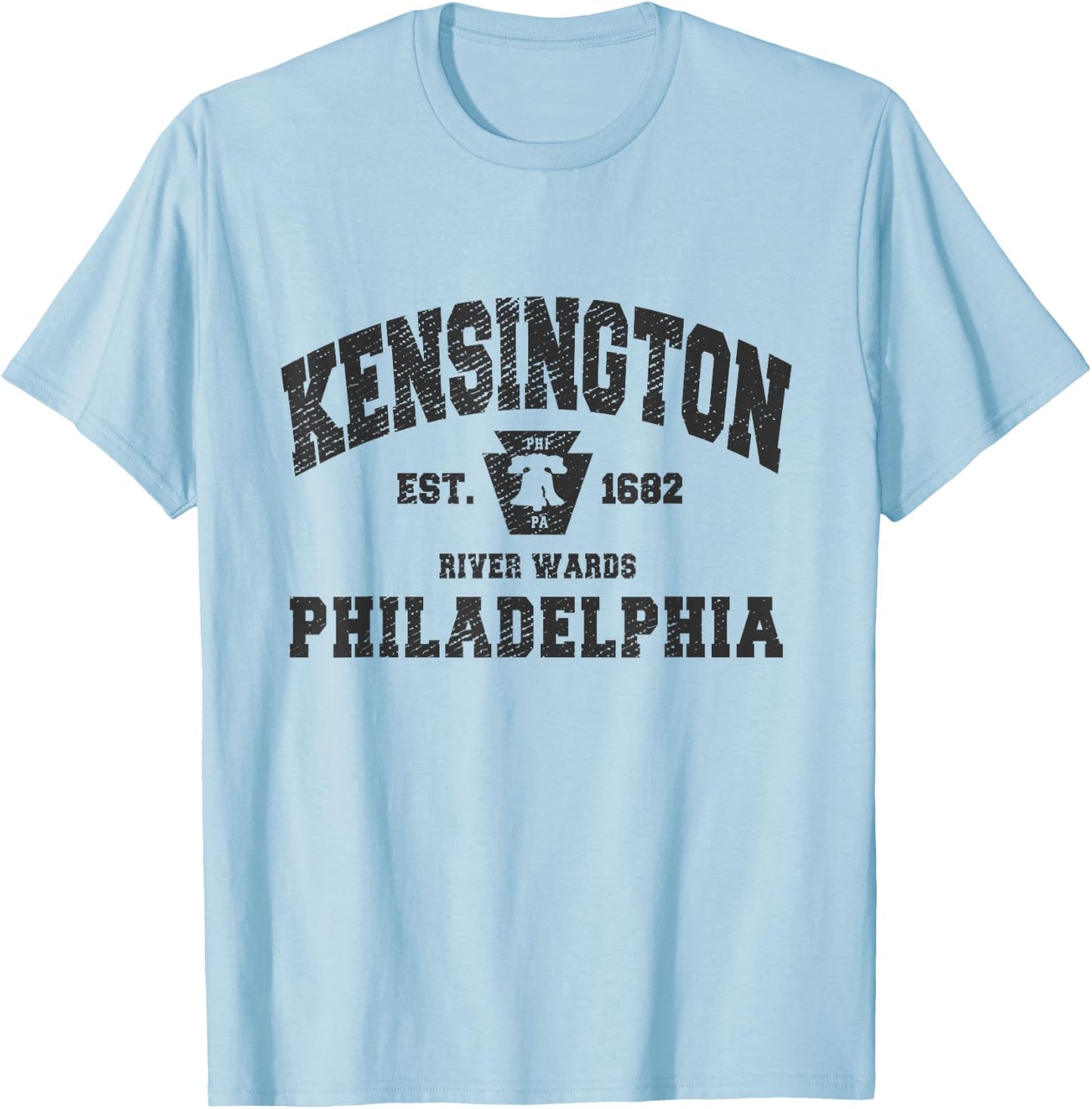 Kensington Philadelphia PA Neighborhood River Wards Philly T-Shirt - T-Shirt | Light Blue