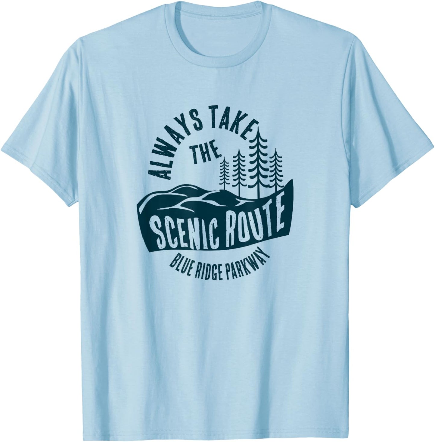 Blue Ridge Parkway National Park Scenic Route T-Shirt - T-Shirt | Light Blue