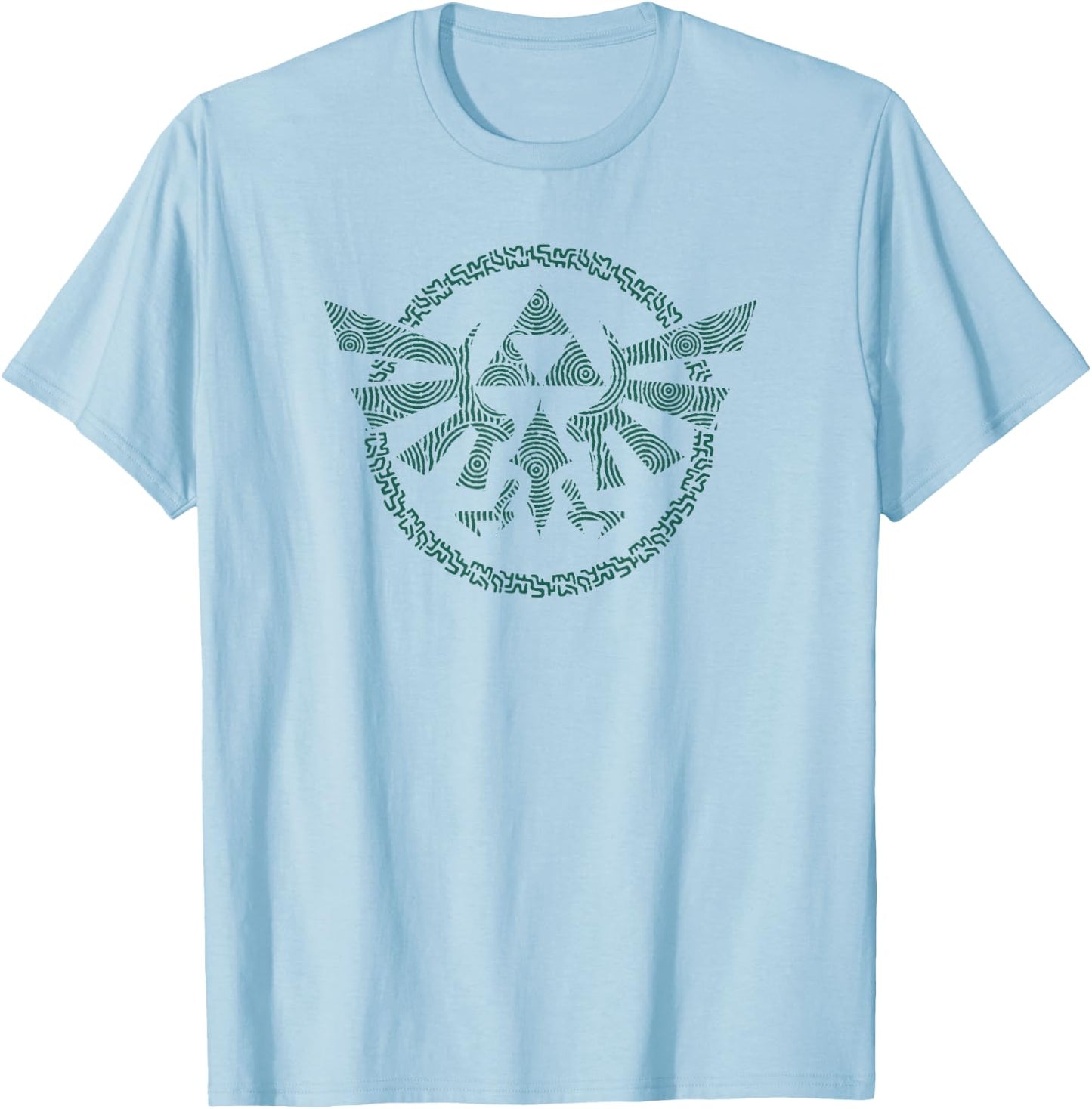 The Legend of Zelda Hyrule Triforce Circular Emblem T-Shirt - T-Shirt | Light Blue