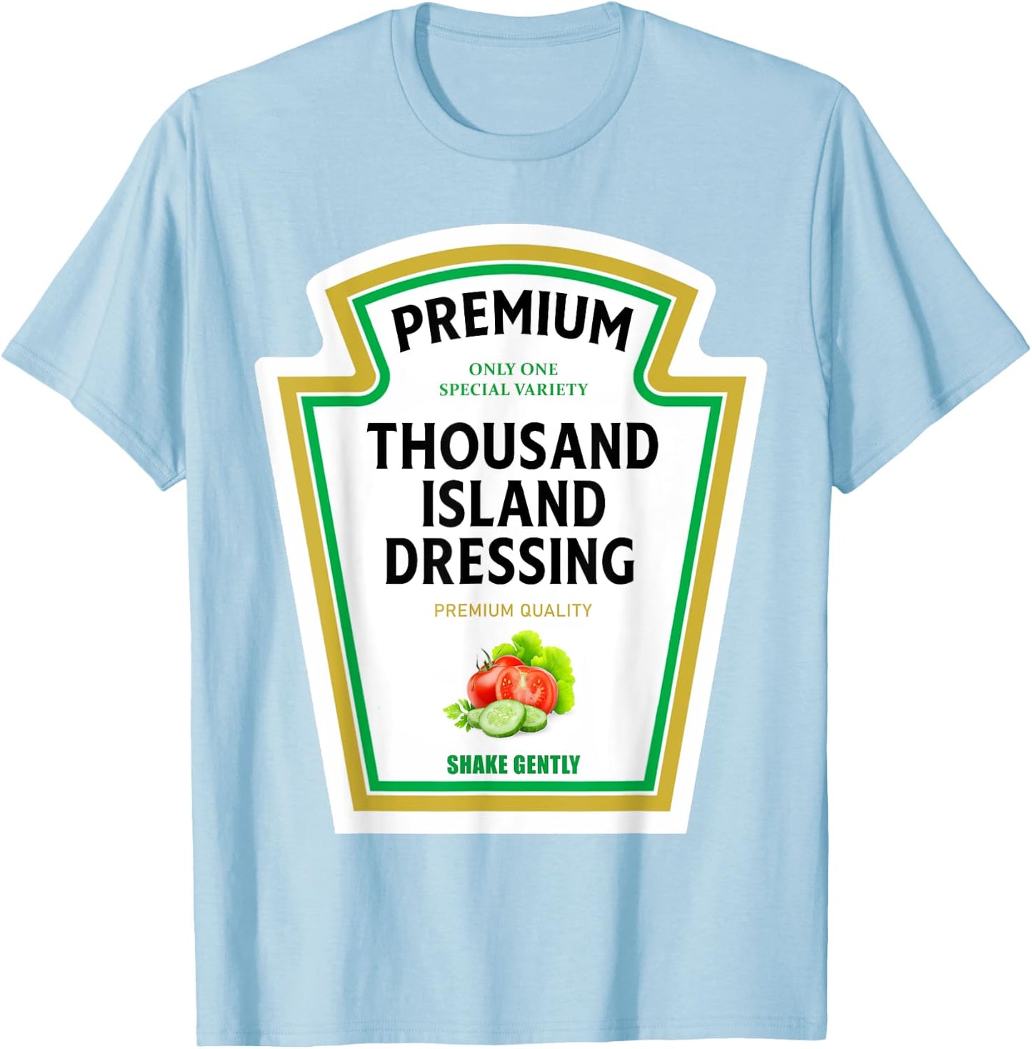 Thousand Island Dressing 2024 Ketchup Mustard Mayo Halloween T-Shirt - T-Shirt | Light Blue